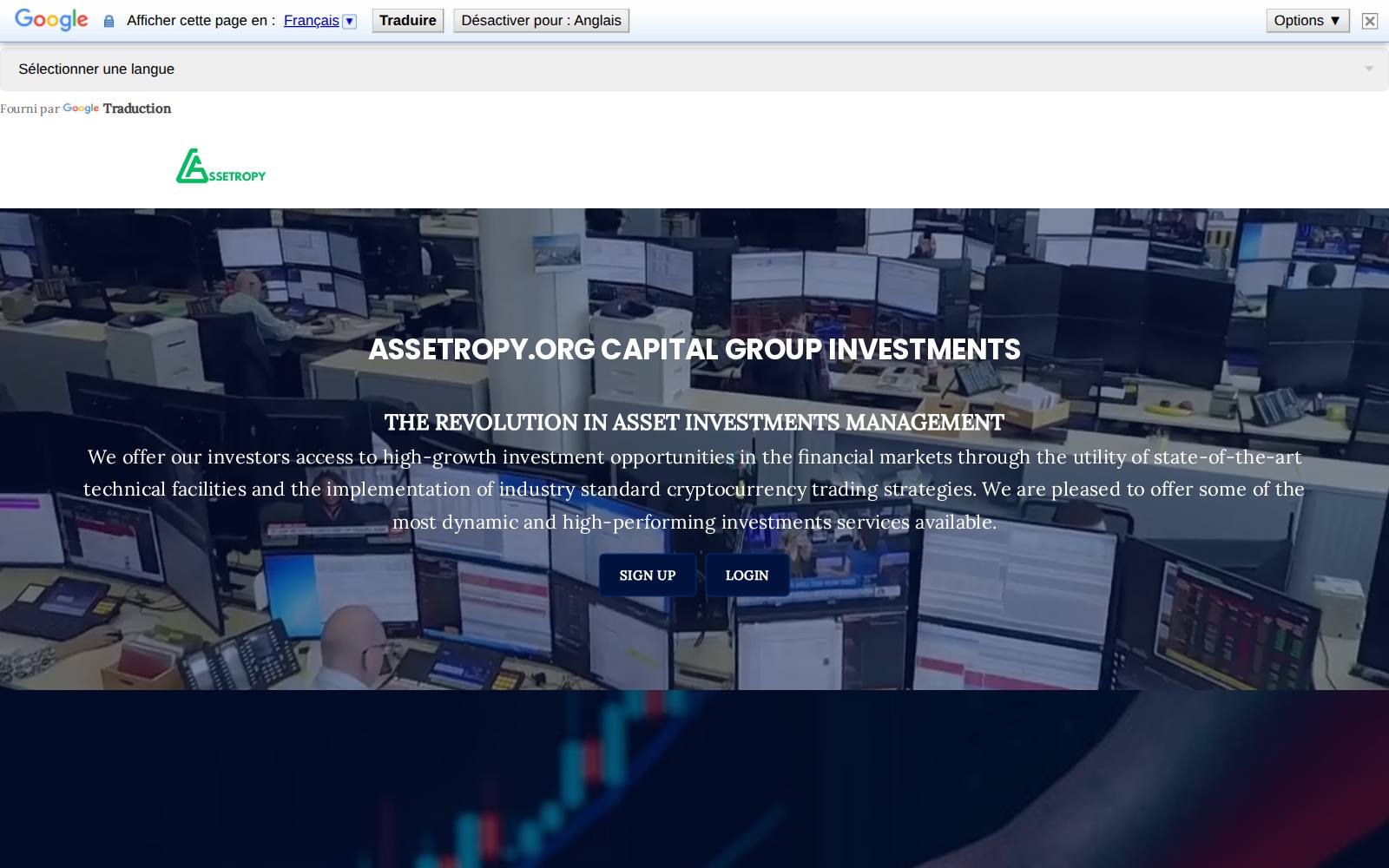 Screenshot of the www.assetropy.org website, captured 26 July 2026