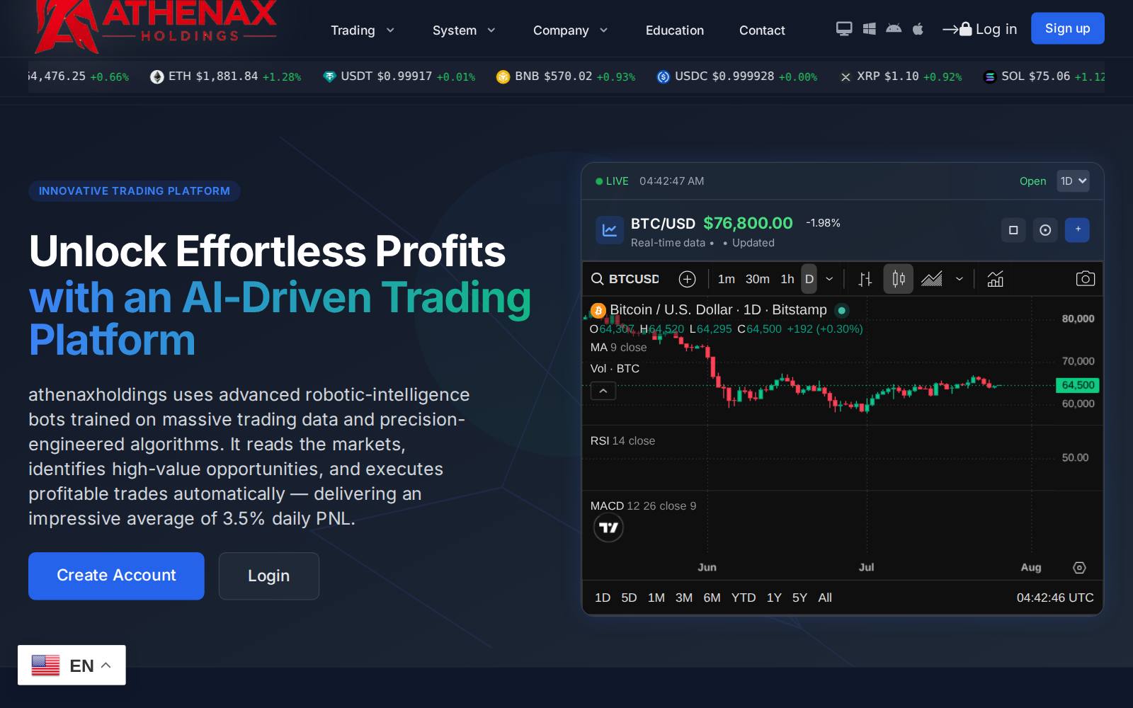 Screenshot of the www.athenaxholdings.com website, captured 26 July 2026