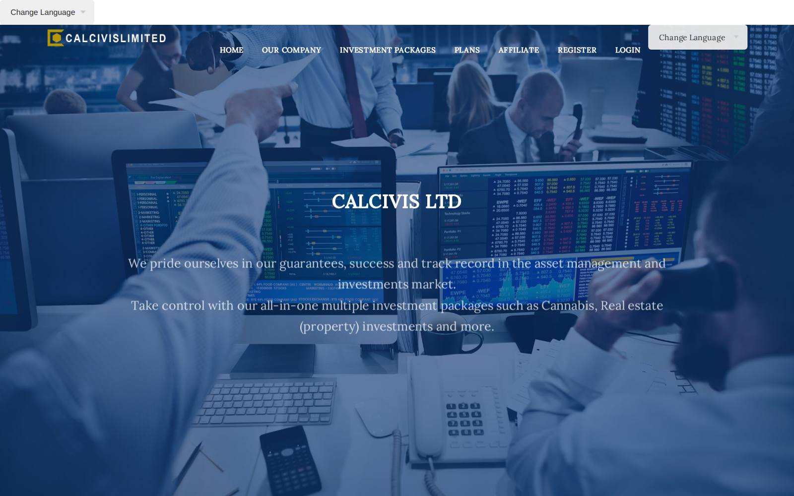 Screenshot of the www.calcivisltd.com website, captured 21 July 2026