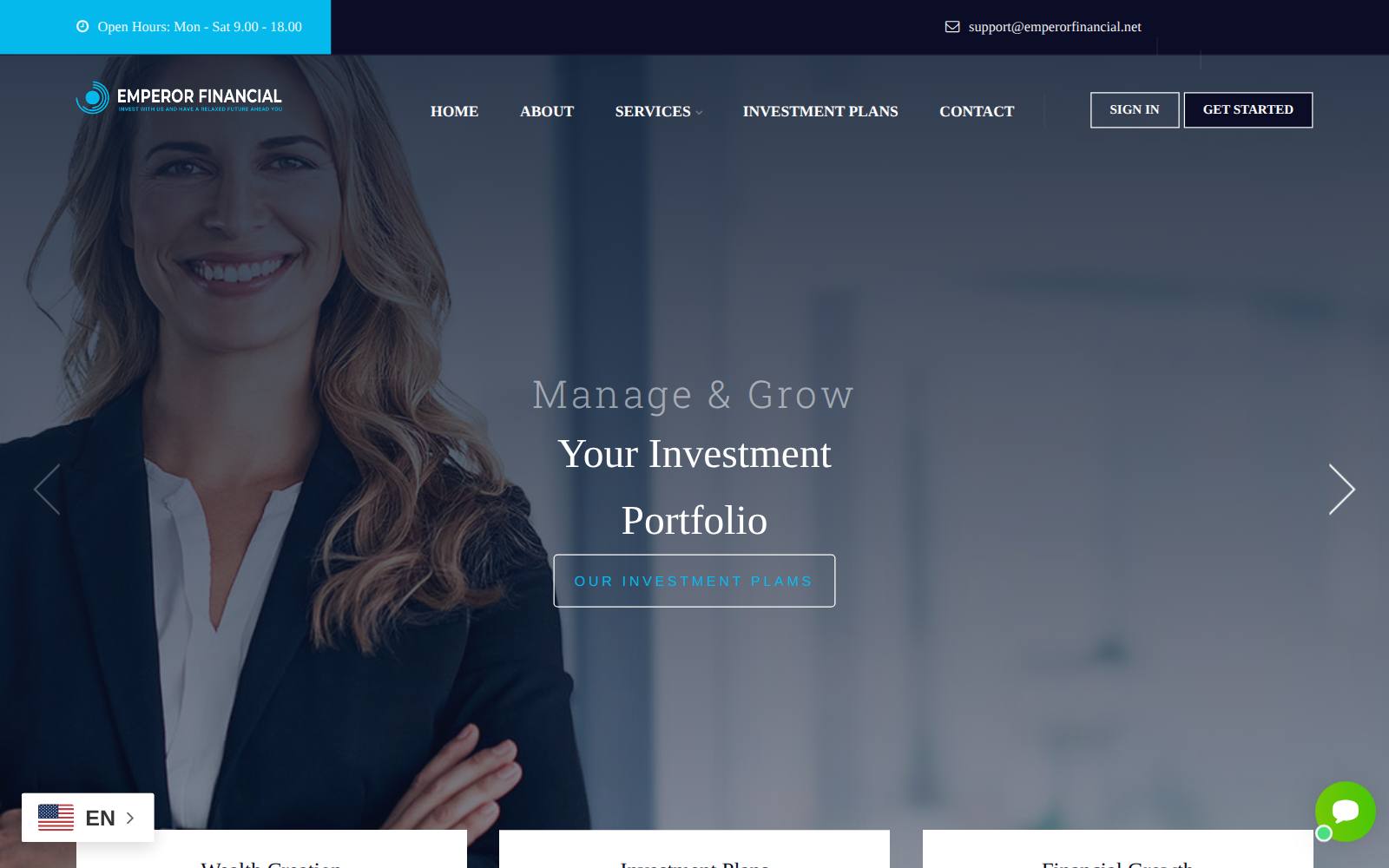 Screenshot of the www.emperorfinancial.net website, captured 30 July 2026