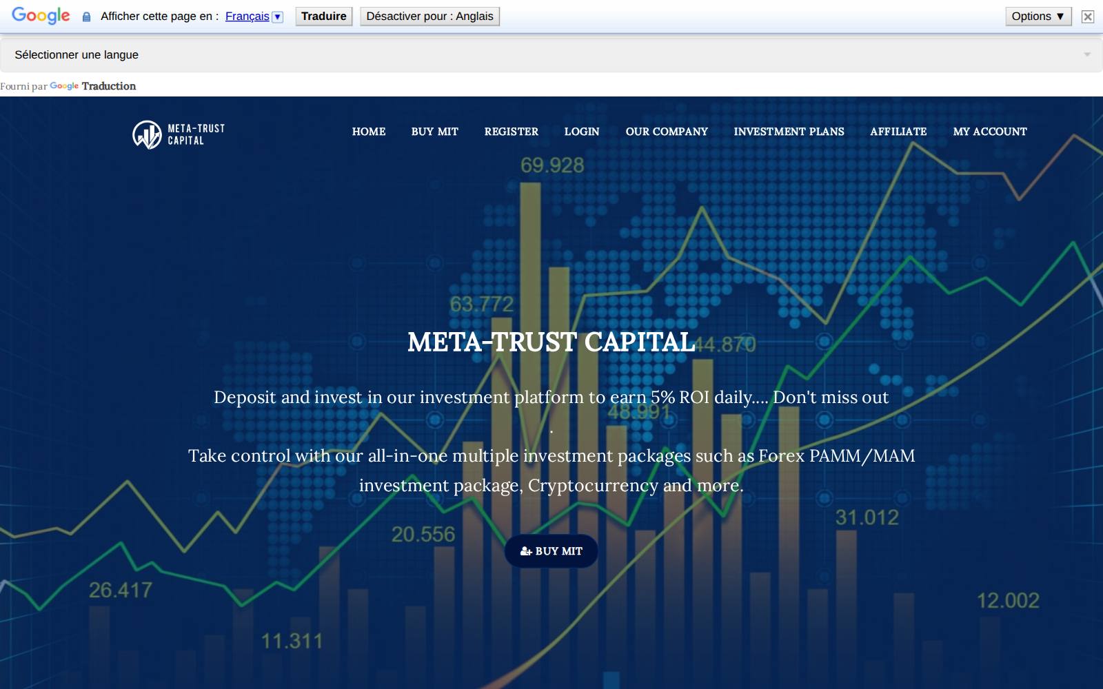 Screenshot of the www.metatrustcapital.com website, captured 6 August 2026